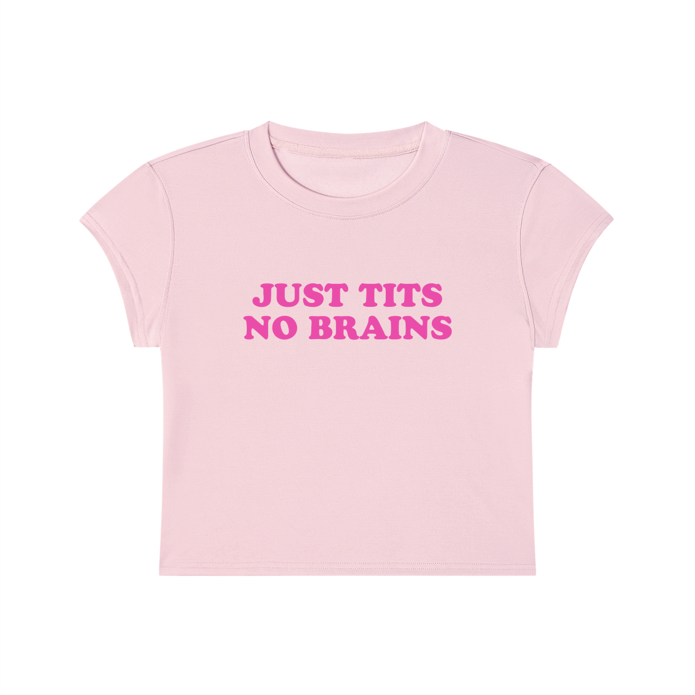 Just Tits No Brains Cropped T-Shirt