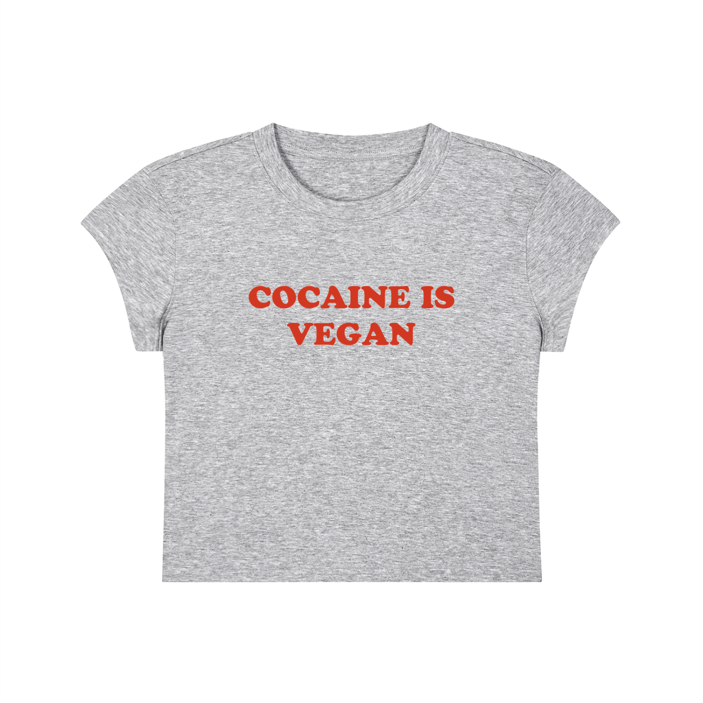 Cocaine Is Vegan Cropped T-Shirt