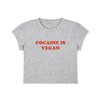 Cocaine Is Vegan Cropped T-Shirt