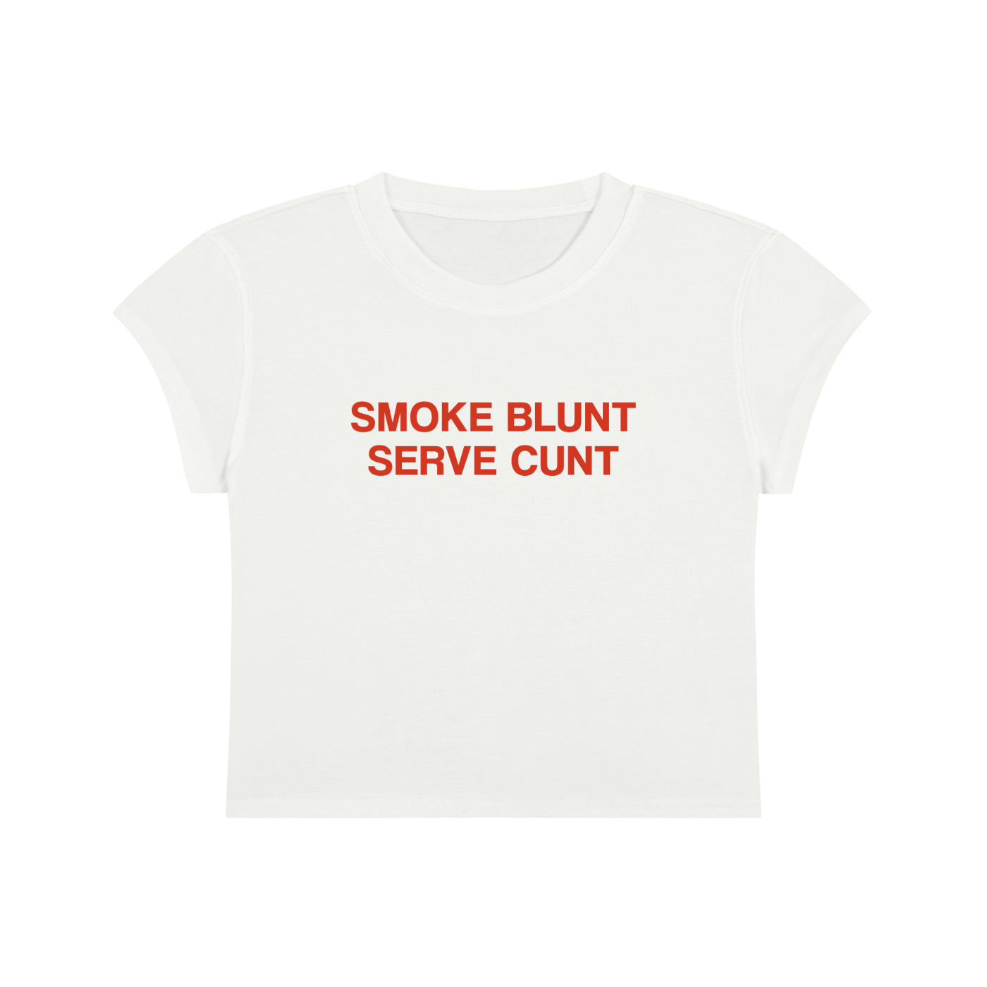 Smoke Blunt Serve Cunt Cropped T-Shirt