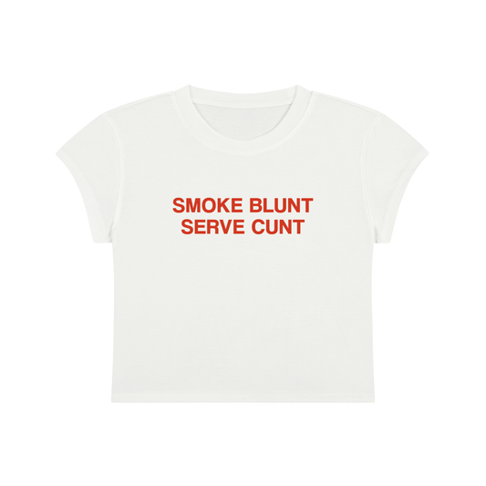 Smoke Blunt Serve Cunt Cropped T-Shirt