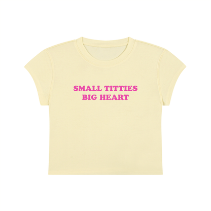 Small Titties Big Heart Cropped T-Shirt