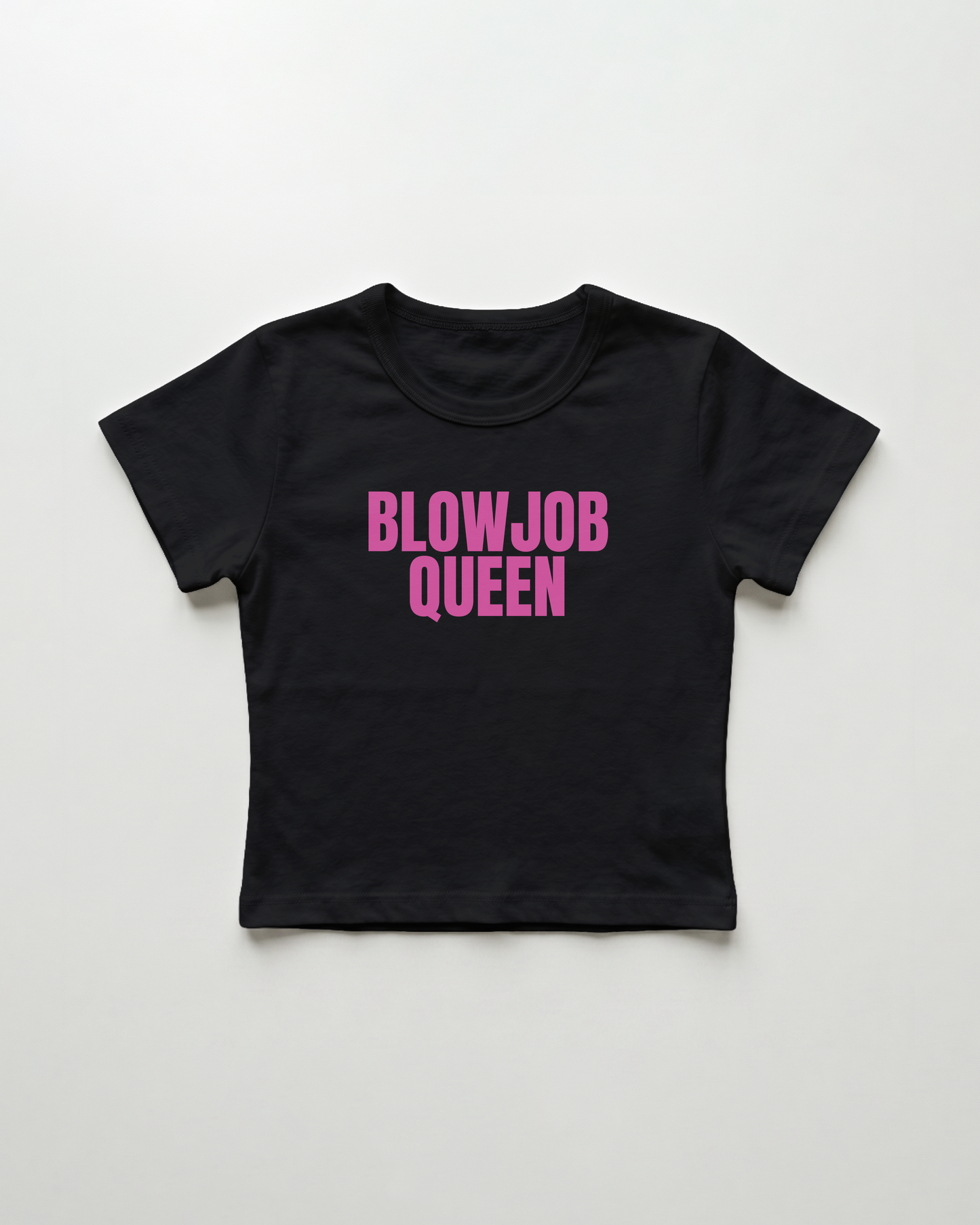 blowjob queen cropped Baby Tee Schwarz | Lolita Sinz