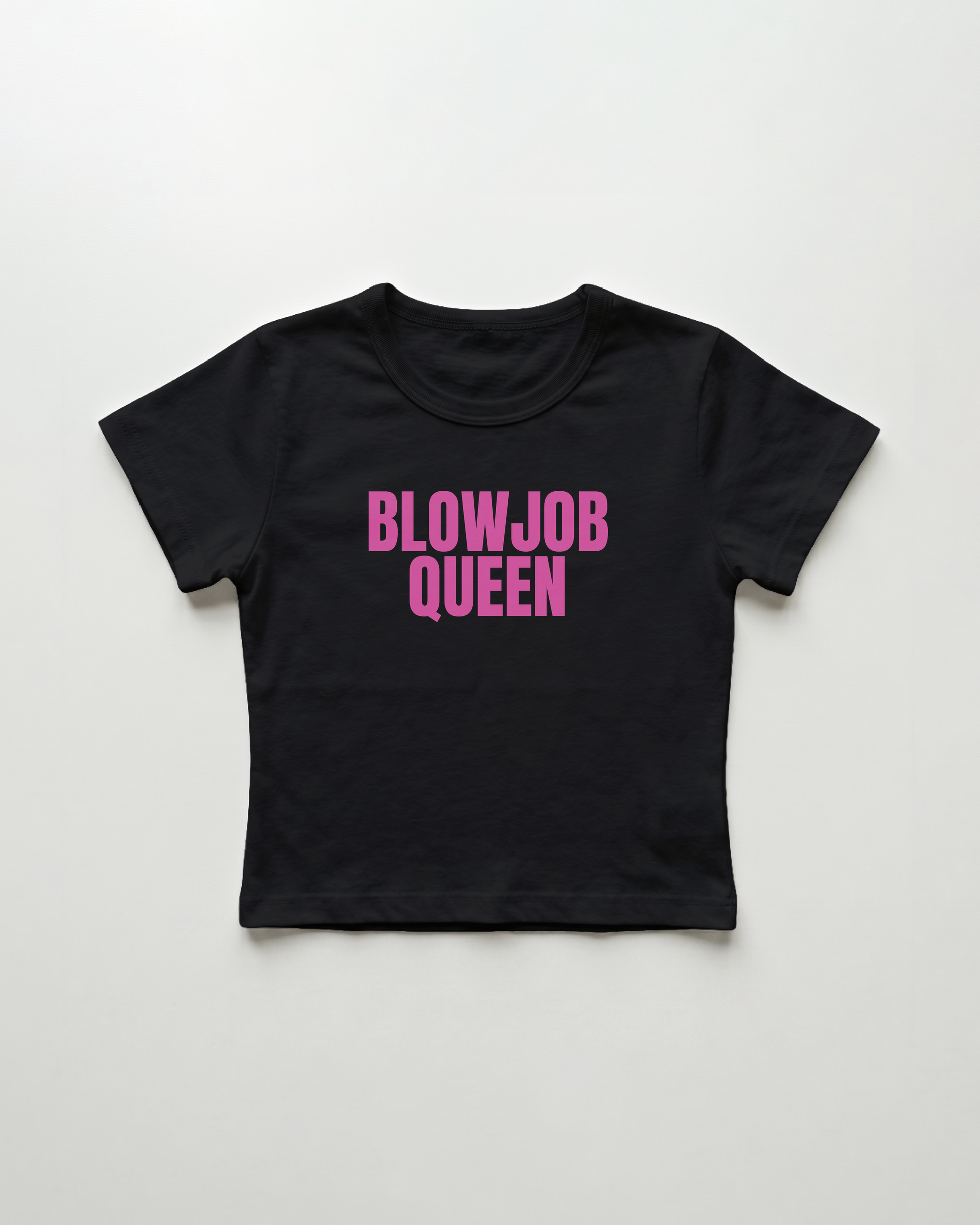 blowjob queen cropped Baby Tee Schwarz | Lolita Sinz