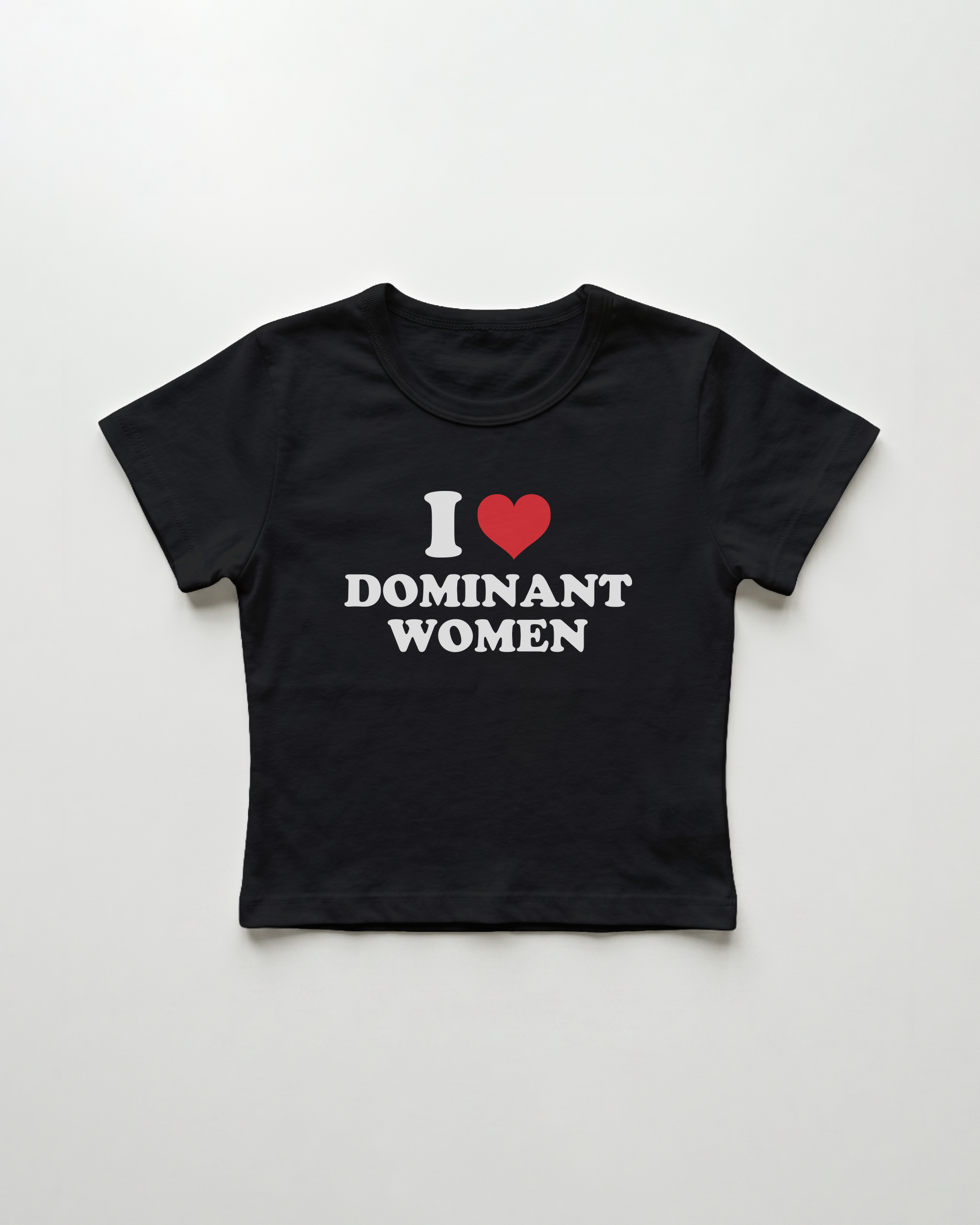 I love dominant women cropped Baby Tee Schwarz | Lolita Sinz