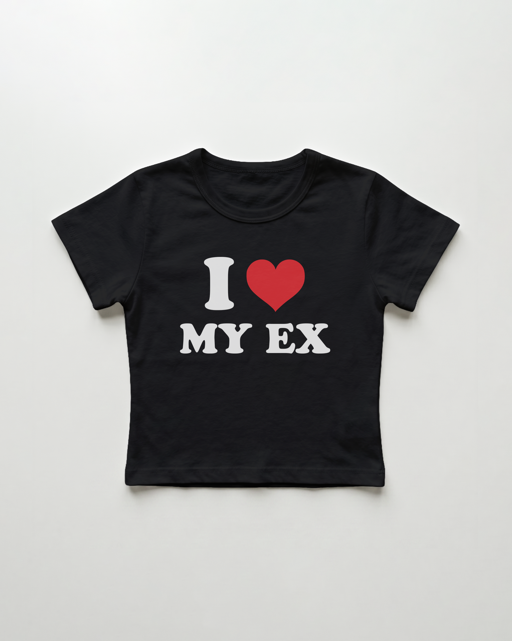 I love my ex cropped Baby Tee Schwarz | Lolita Sinz