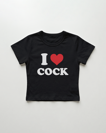 I love cock cropped Baby Tee