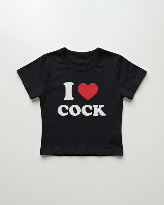 I love cock cropped Baby Tee