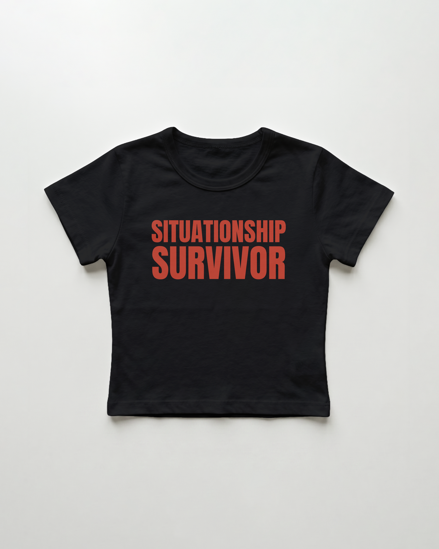 situationship survivor cropped Baby Tee