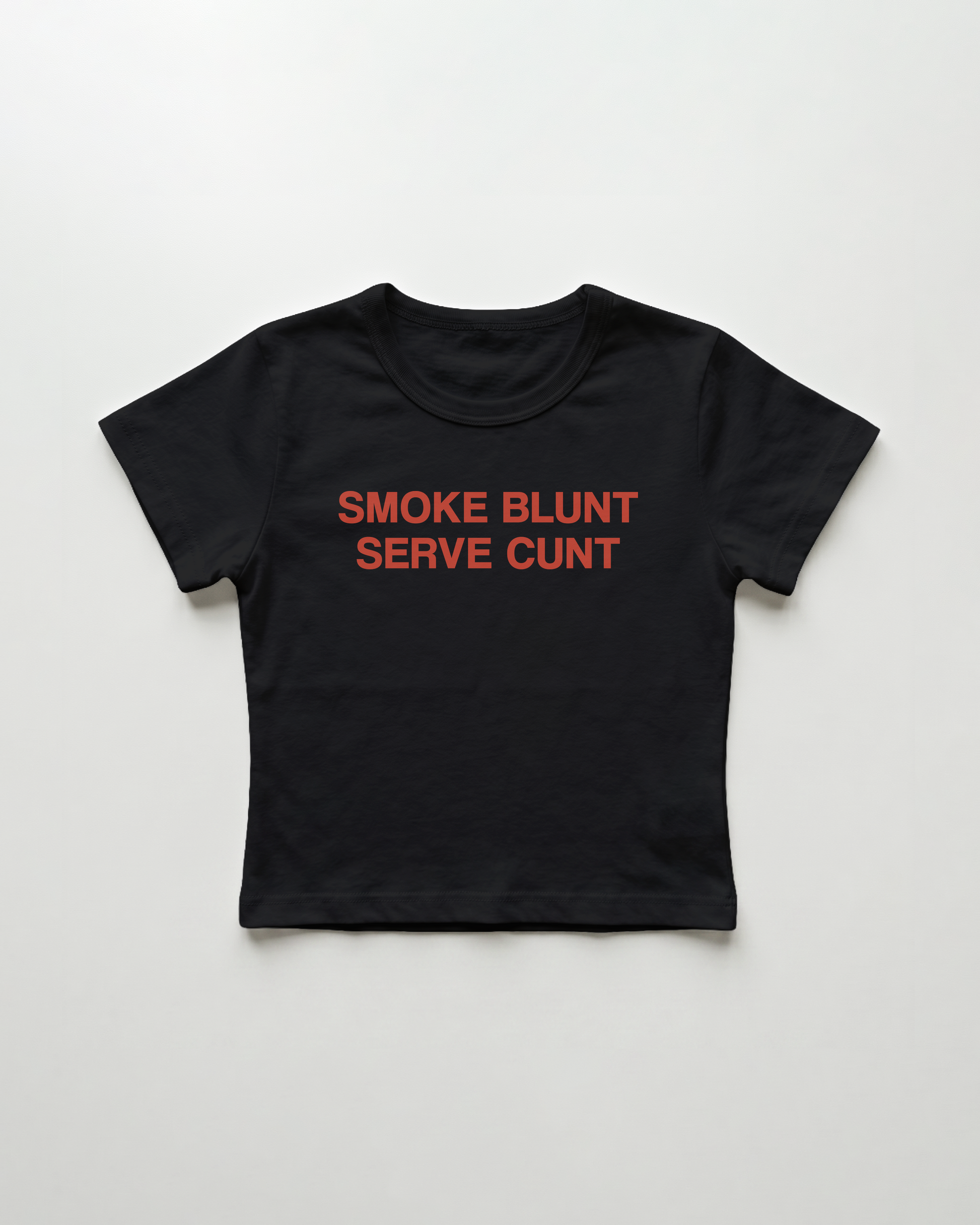 smoke blunt serve cunt cropped Baby Tee Schwarz | Lolita Sinz