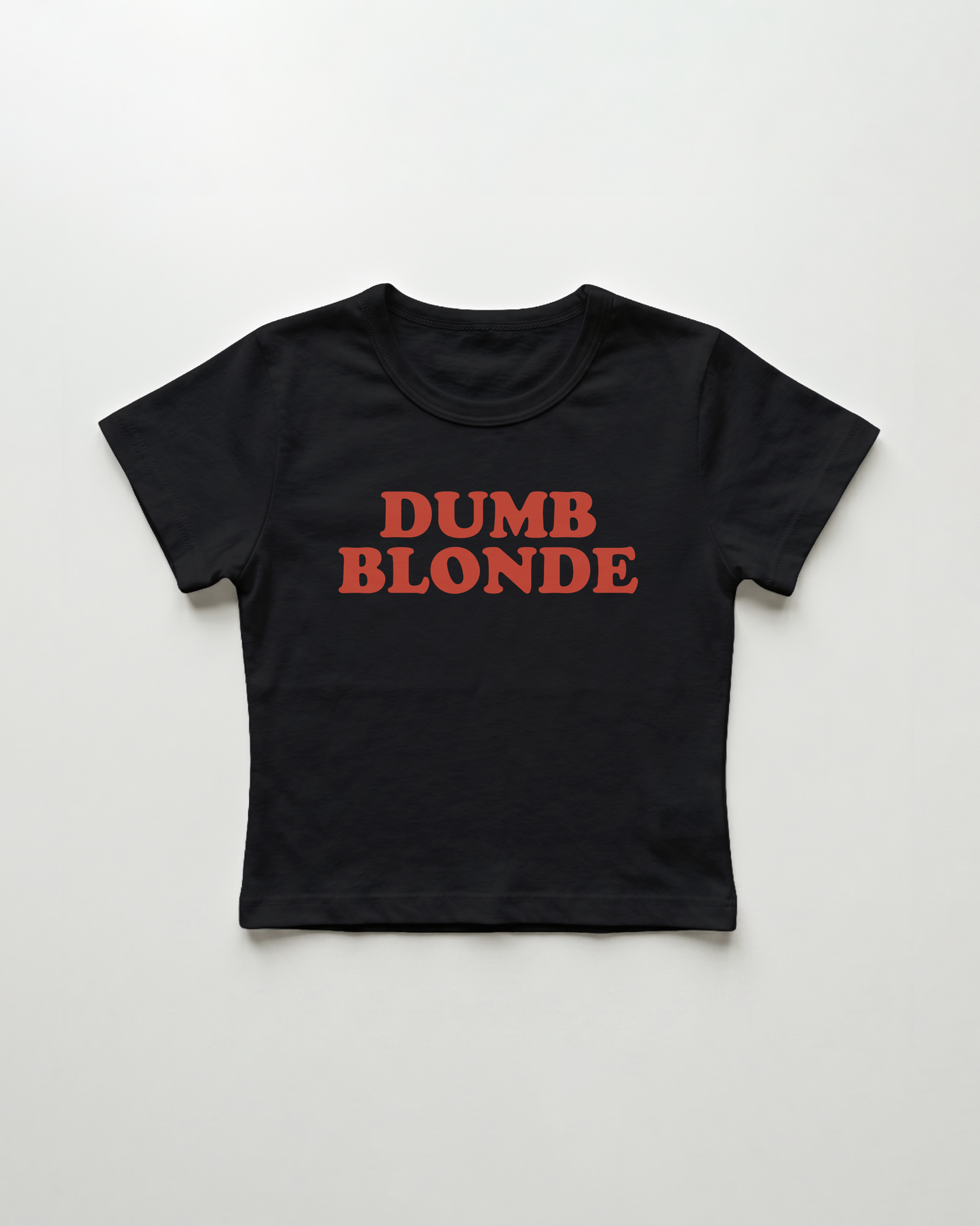 dumb blonde cropped Baby Tee Schwarz | Lolita Sinz