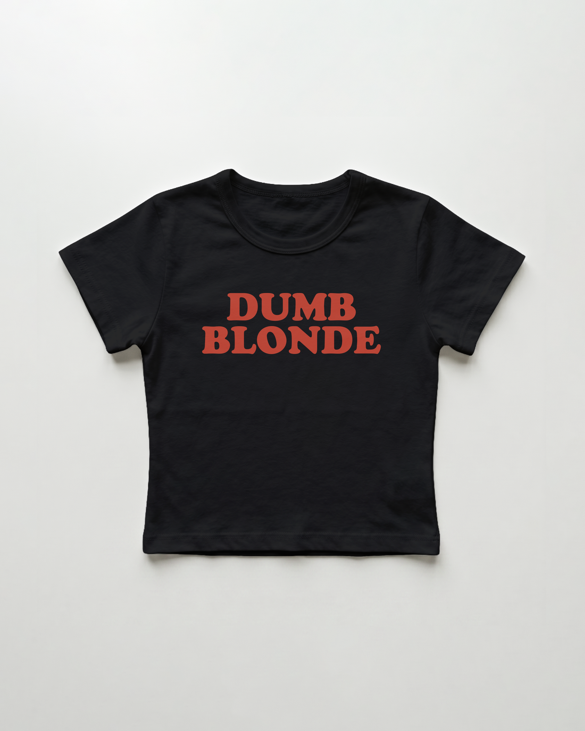 dumb blonde cropped Baby Tee Schwarz | Lolita Sinz