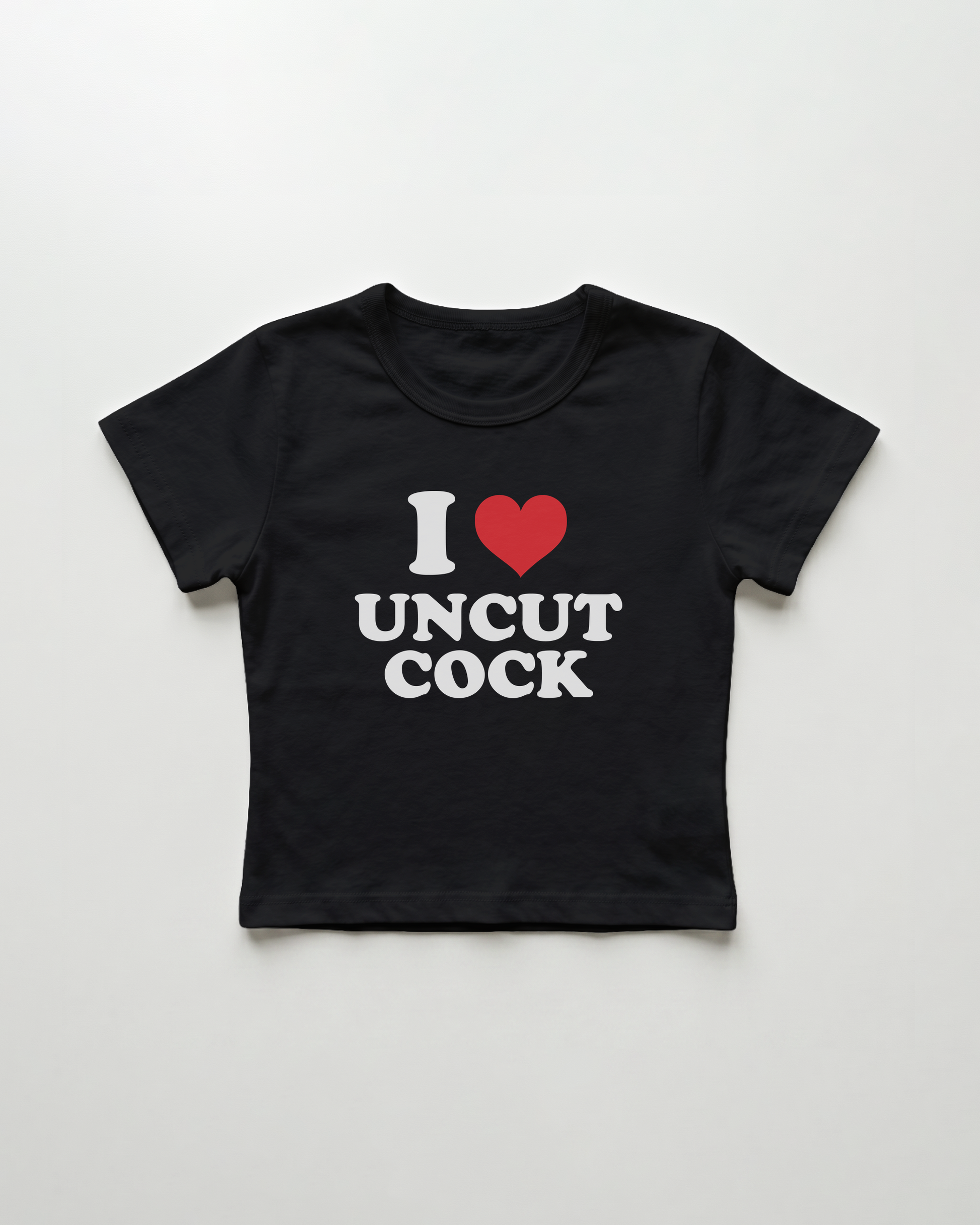 I love uncut cock cropped Baby Tee Schwarz | Lolita Sinz