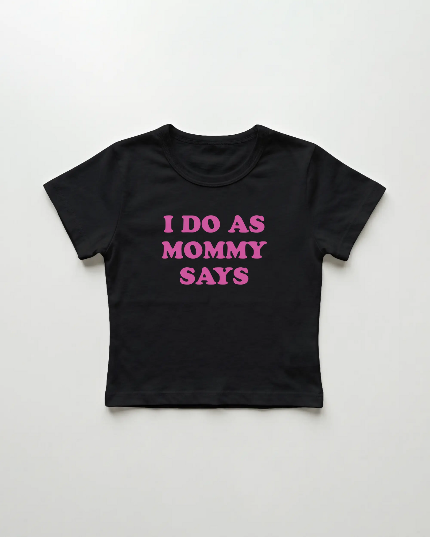 I do as mommy says cropped Baby Tee Schwarz | Lolita Sinz