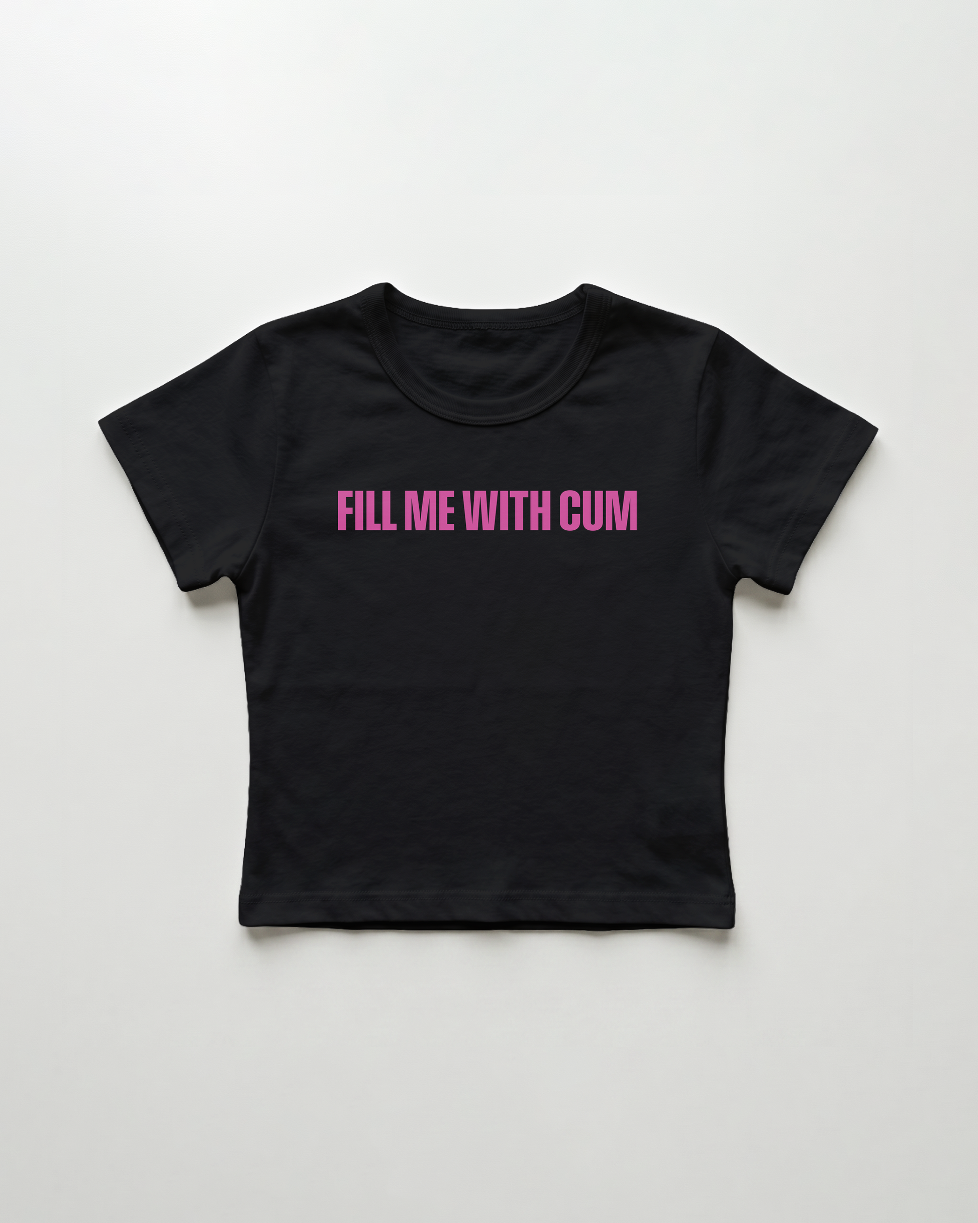 fill me with cum cropped Baby Tee Schwarz | Lolita Sinz