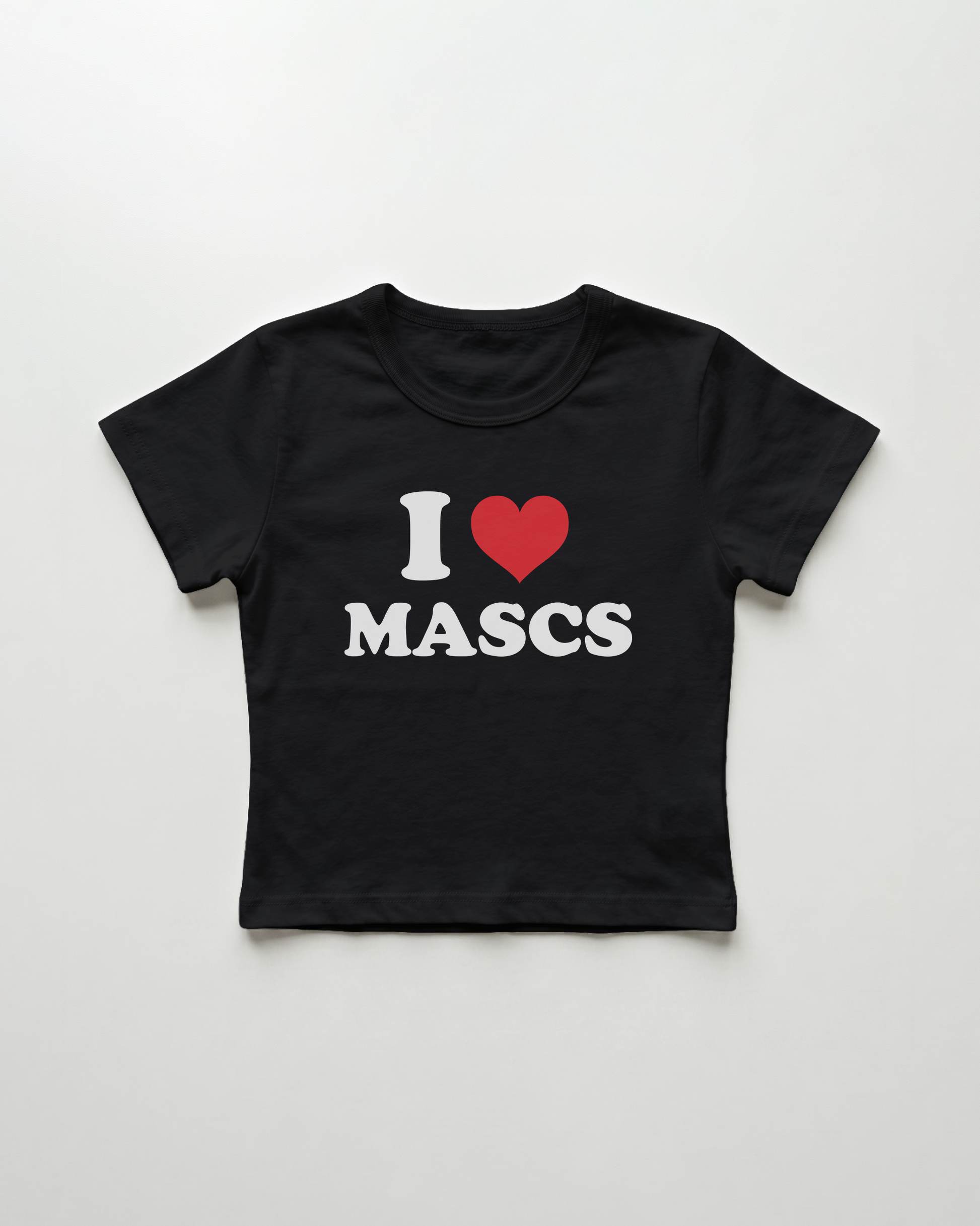I love mascs cropped Baby Tee Schwarz | Lolita Sinz