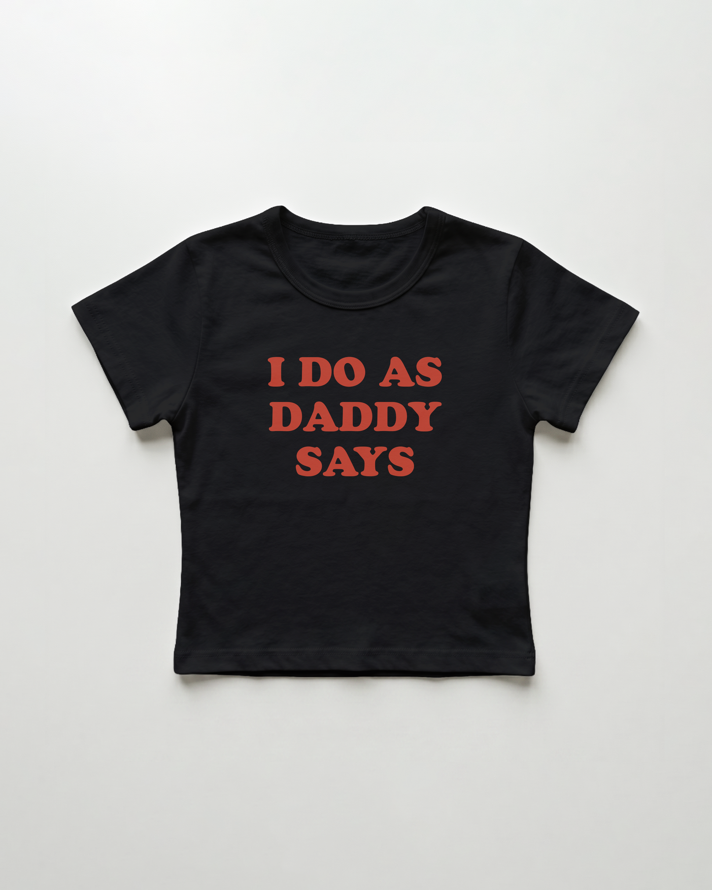 I do as daddy says cropped Baby Tee Schwarz | Lolita Sinz