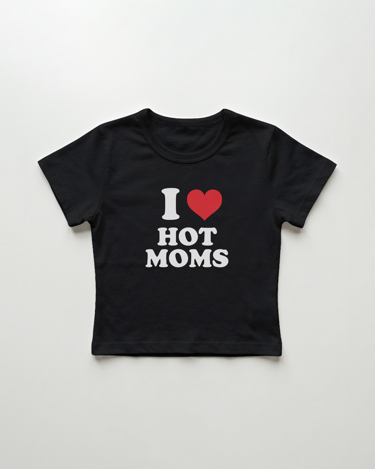 I love hot moms cropped Baby Tee Schwarz | Lolita Sinz