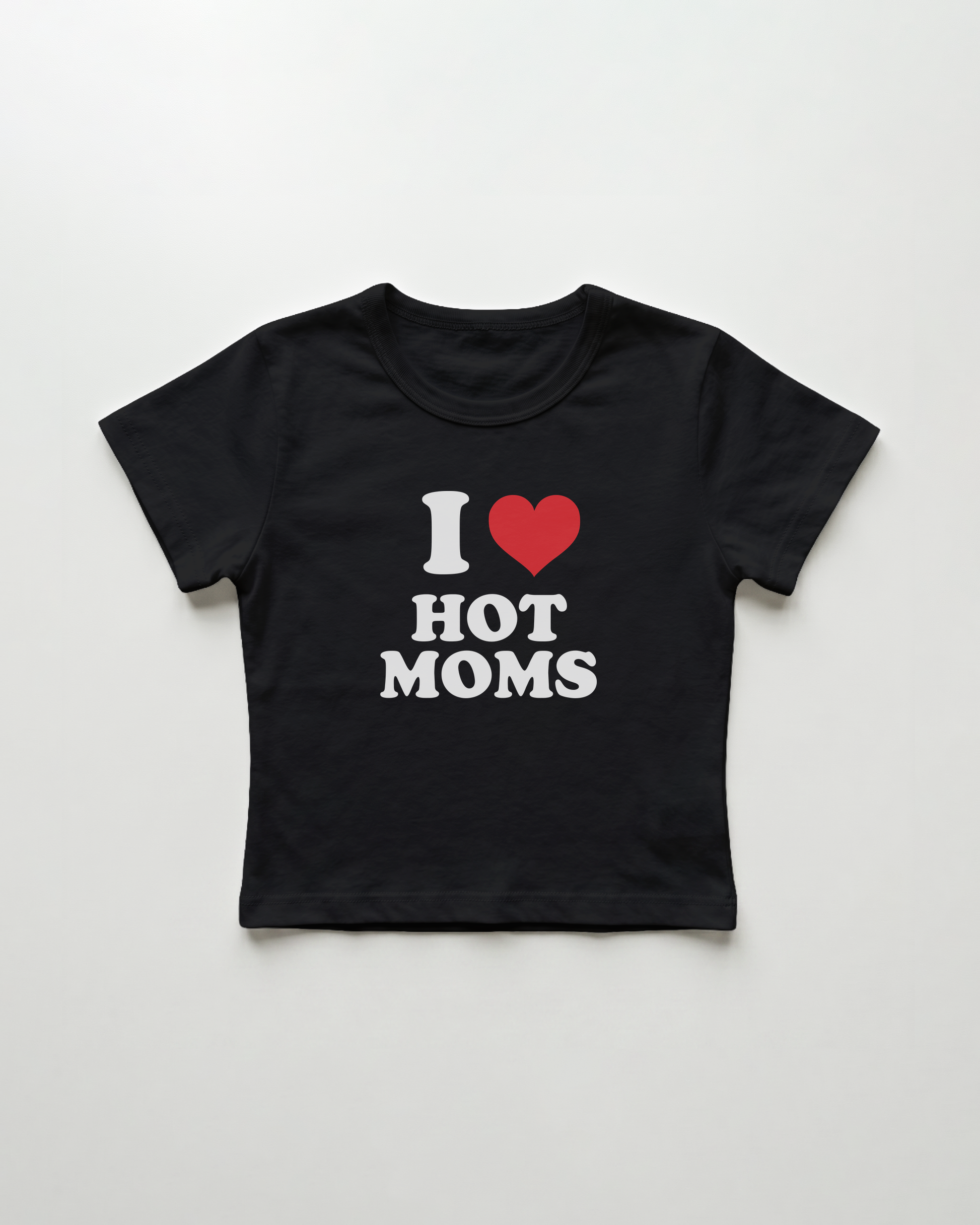 I love hot moms cropped Baby Tee Schwarz | Lolita Sinz