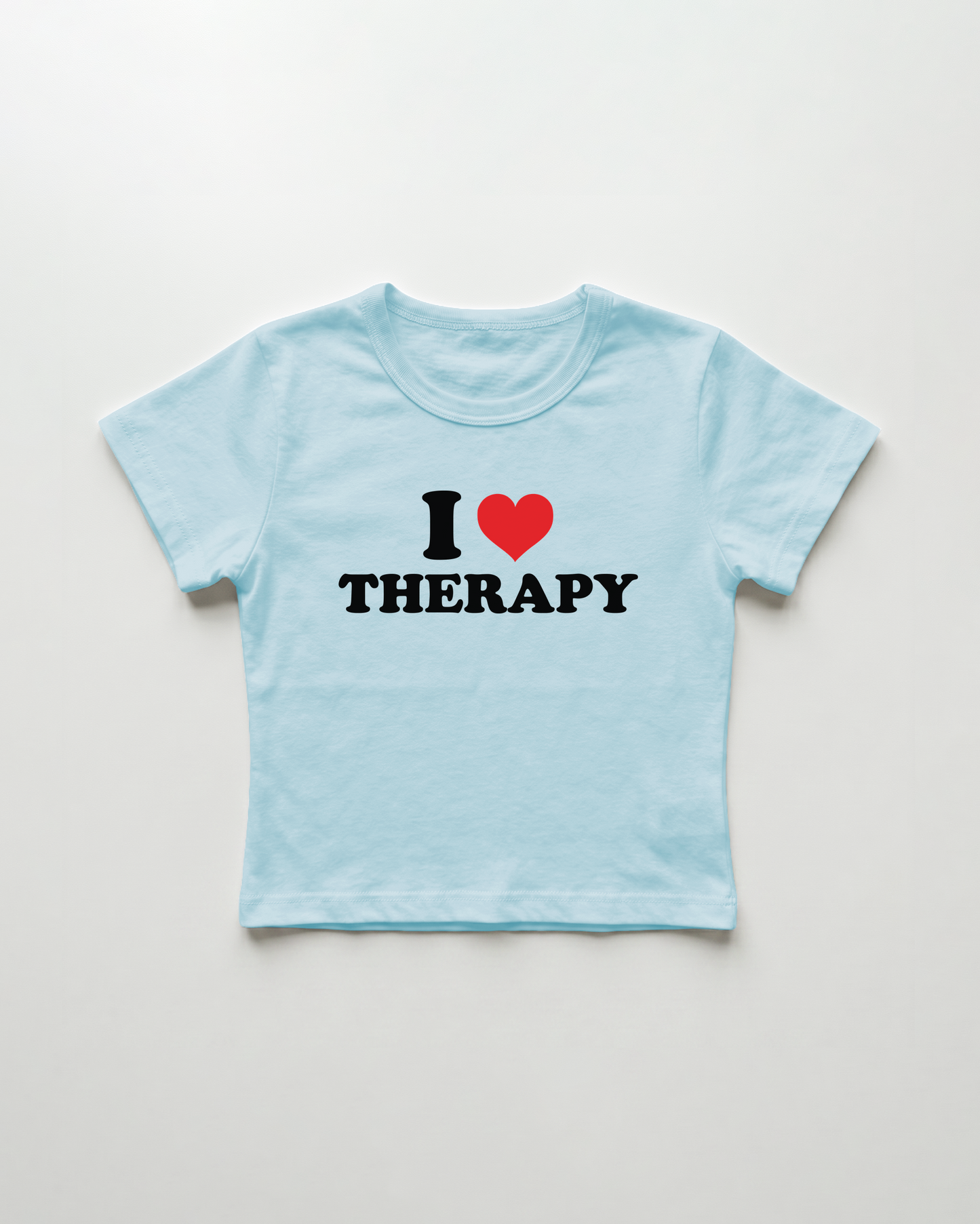 I love therapy cropped Baby Tee