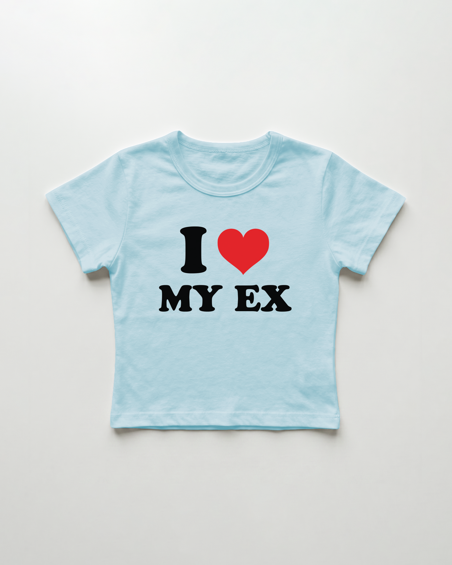 I love my ex cropped Baby Tee Blue | Lolita Sinz