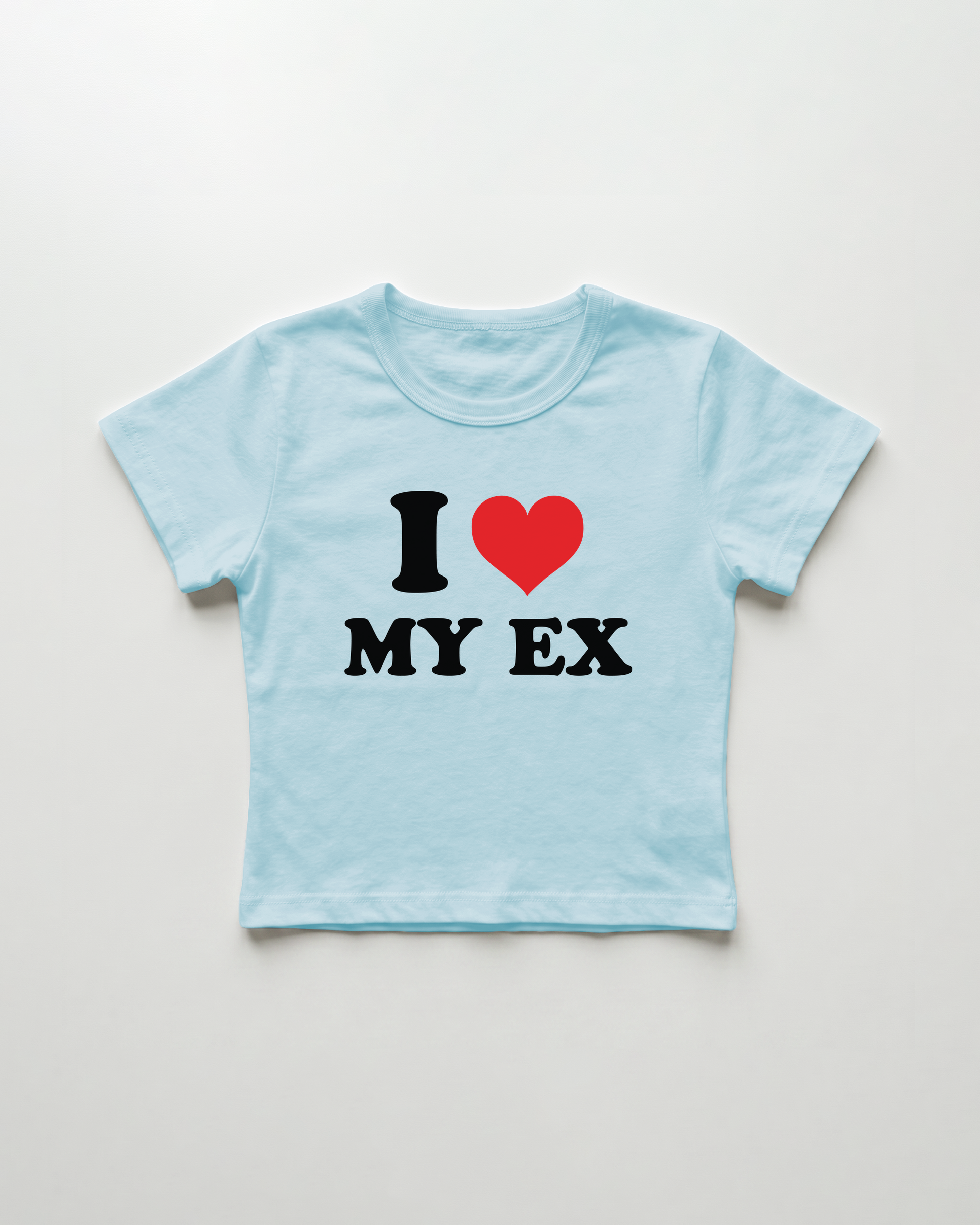 I love my ex cropped Baby Tee Blue | Lolita Sinz