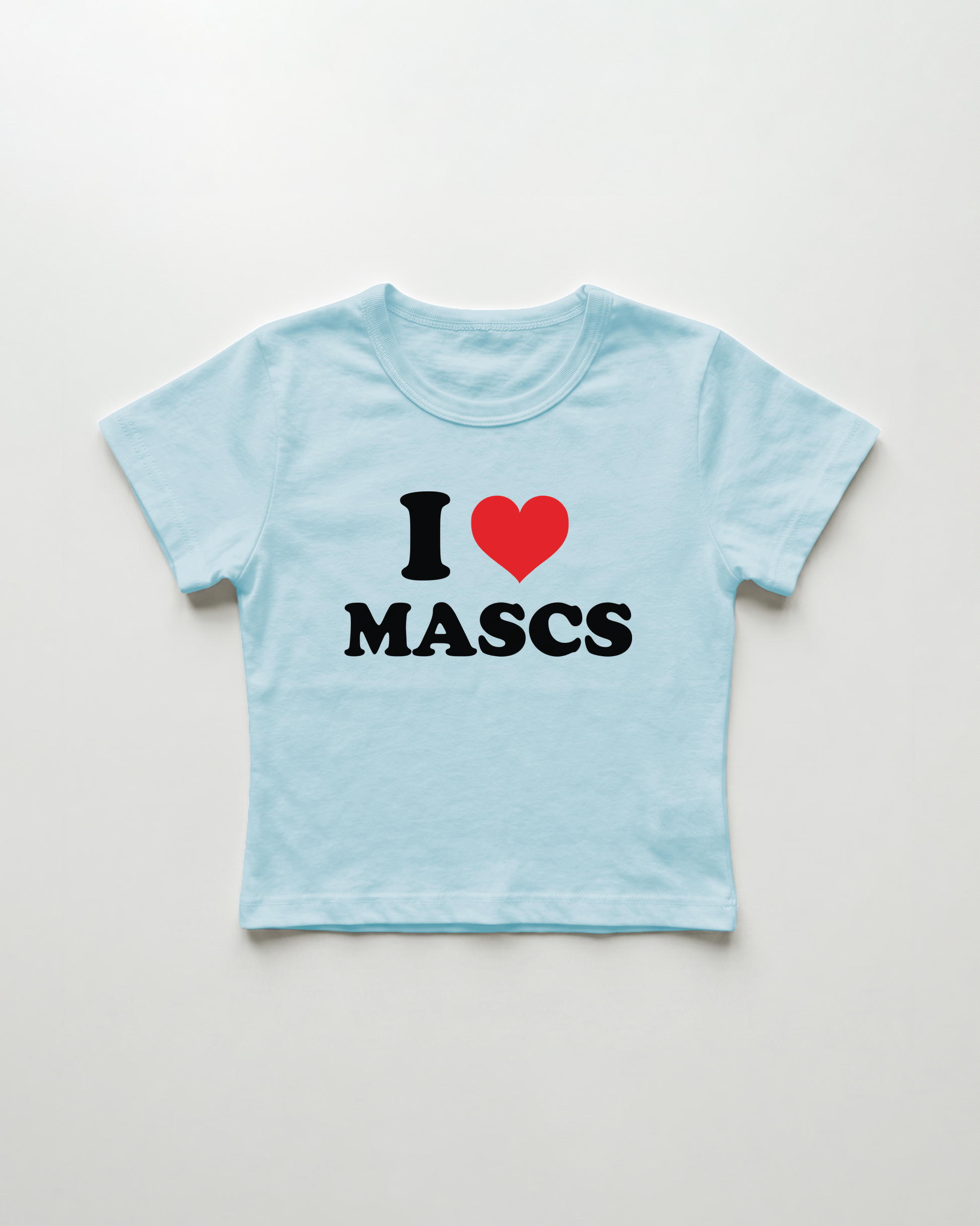 I love mascs cropped Baby Tee Blue | Lolita Sinz