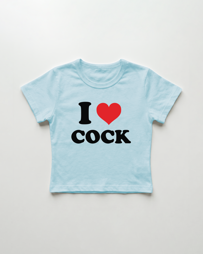 I love cock cropped Baby Tee