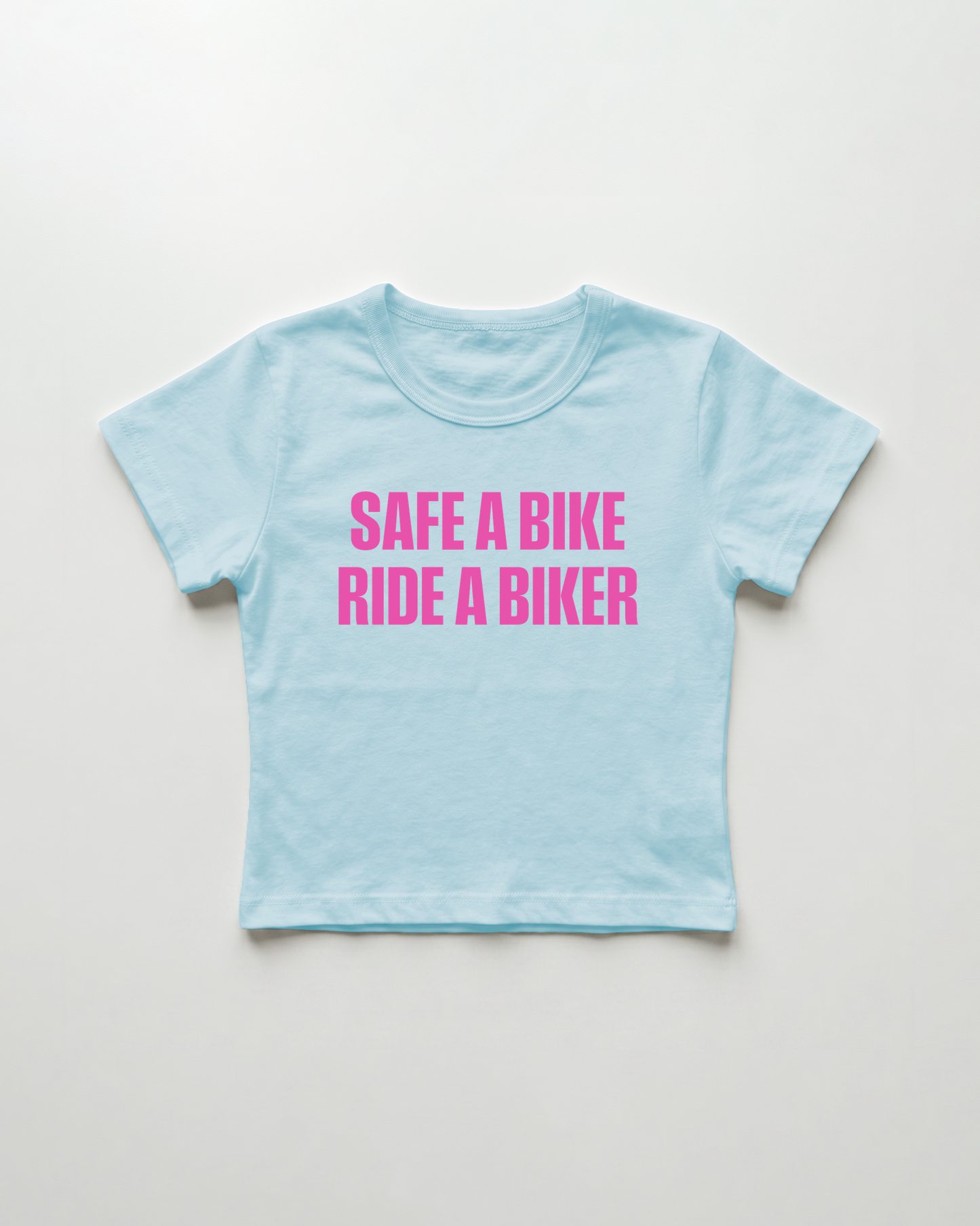 safe a bike ride a biker cropped Baby Tee