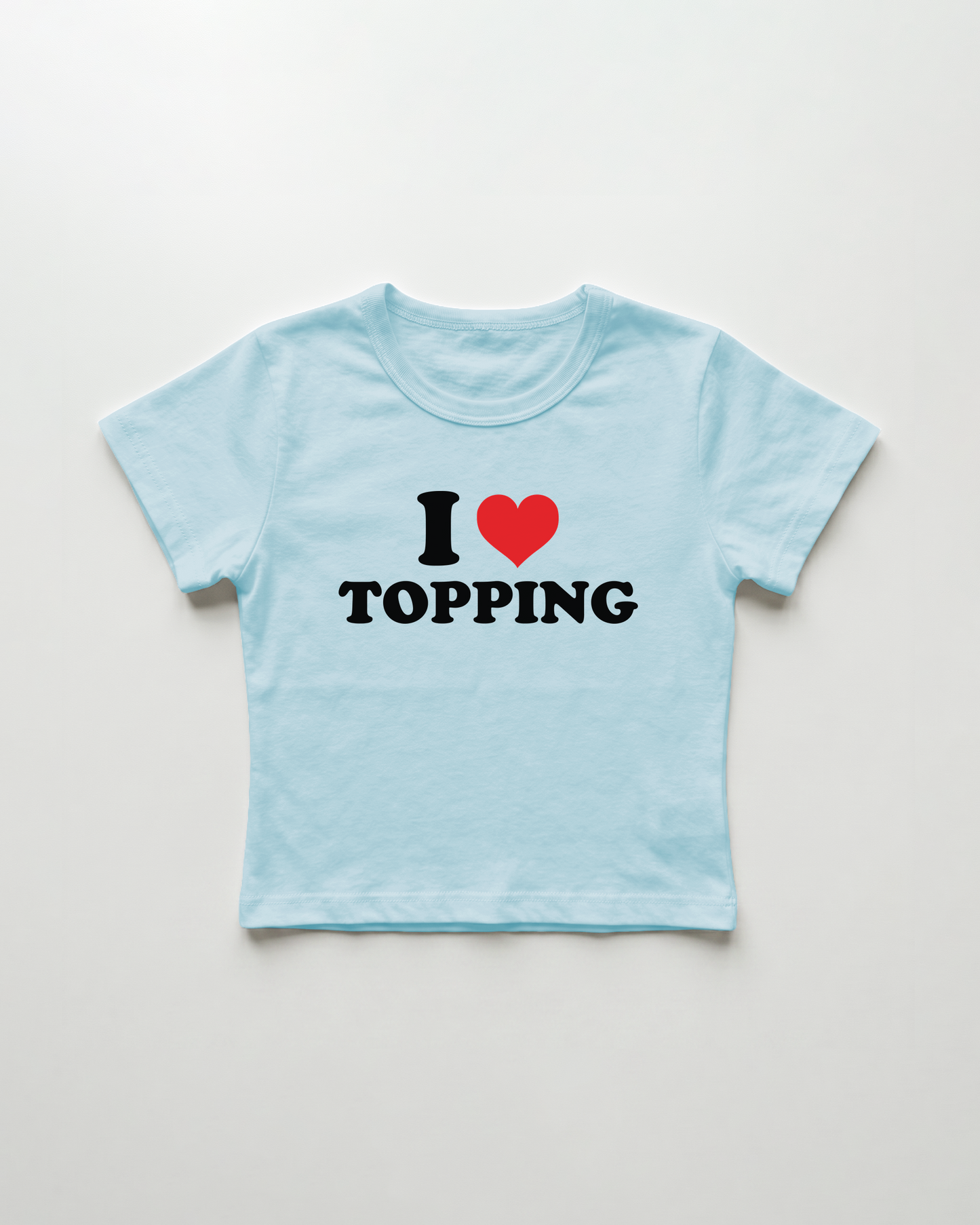 I love topping cropped Baby Tee Blue | Lolita Sinz