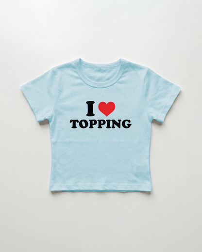 I love topping cropped Baby Tee Blue | Lolita Sinz