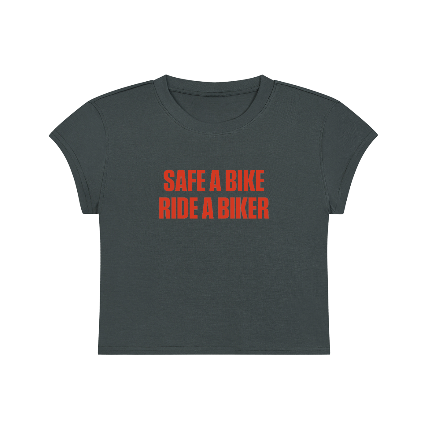 Safe A Bike Ride A Biker Cropped T-Shirt