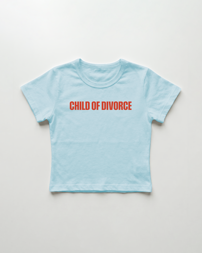 child of divorce cropped Baby Tee