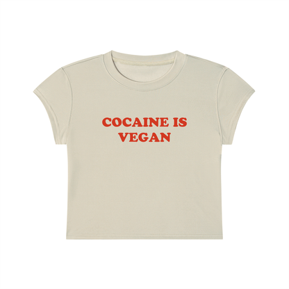 Cocaine Is Vegan Cropped T-Shirt