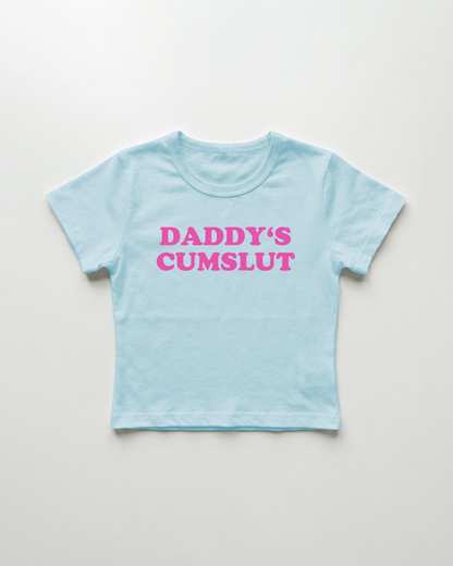 daddy's cumslut cropped Baby Tee