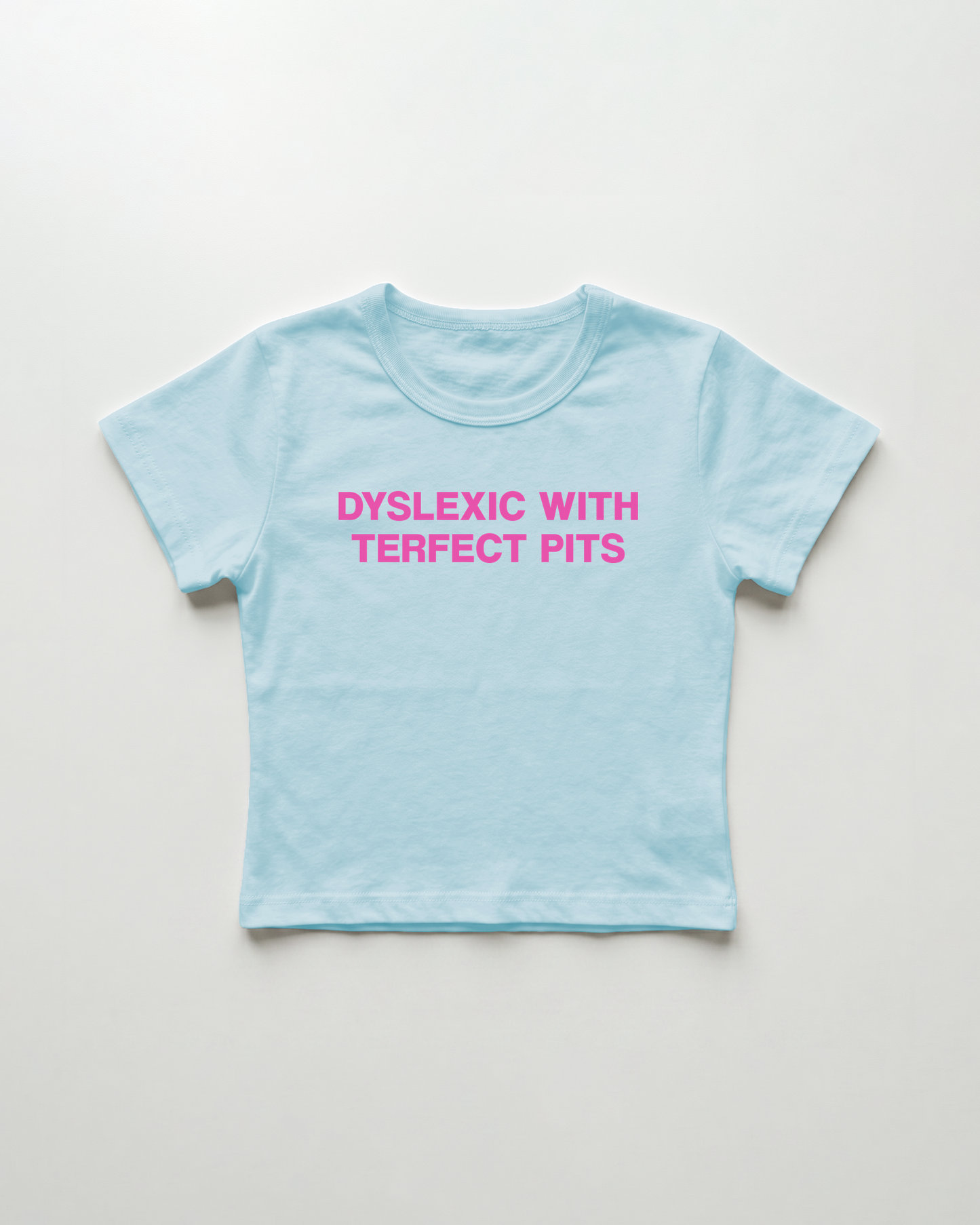 dyslexic with perfect tits cropped Baby Tee