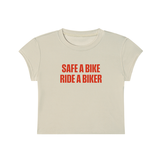 Safe A Bike Ride A Biker Cropped T-Shirt