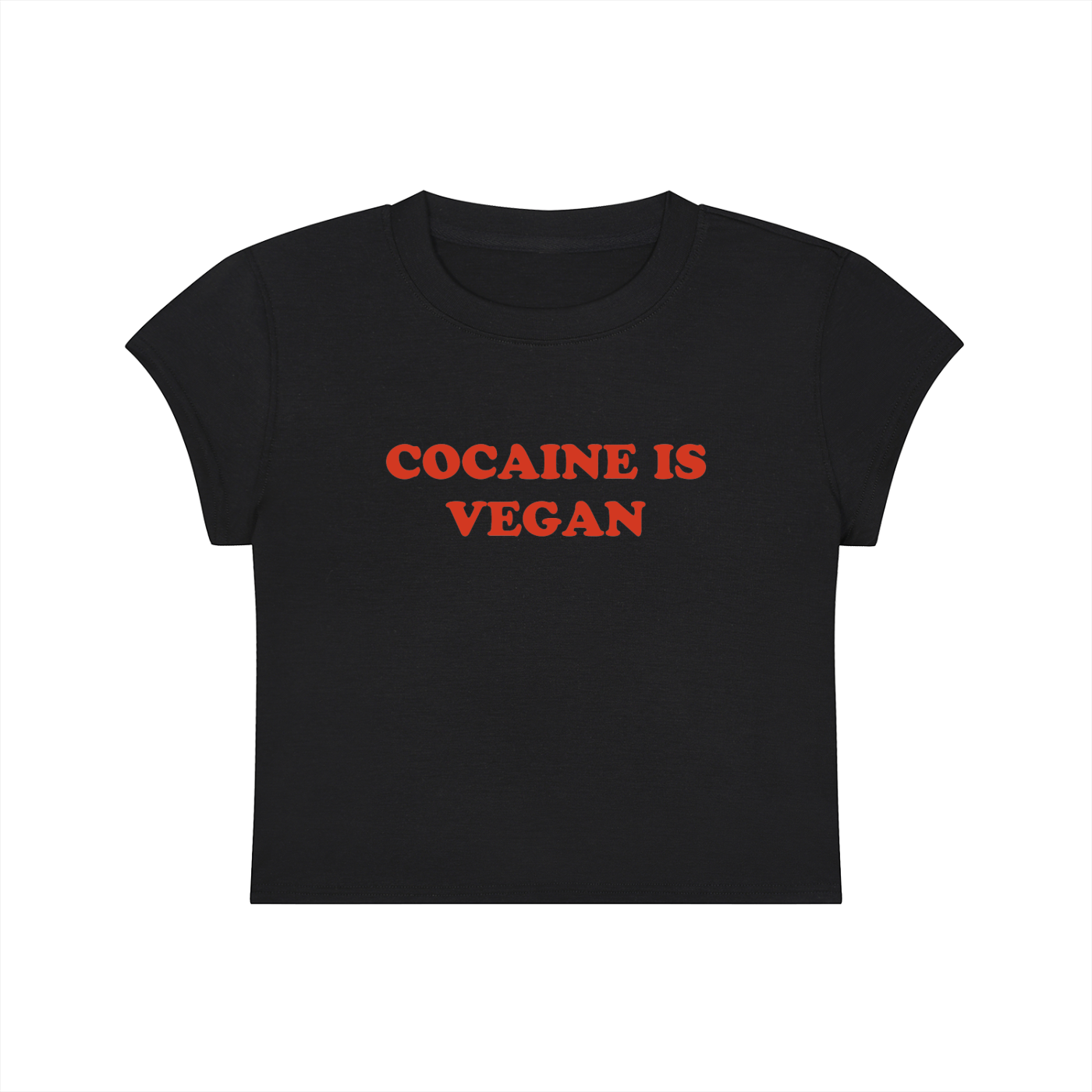 Cocaine Is Vegan Cropped T-Shirt