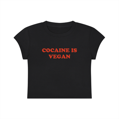 Cocaine Is Vegan Cropped T-Shirt
