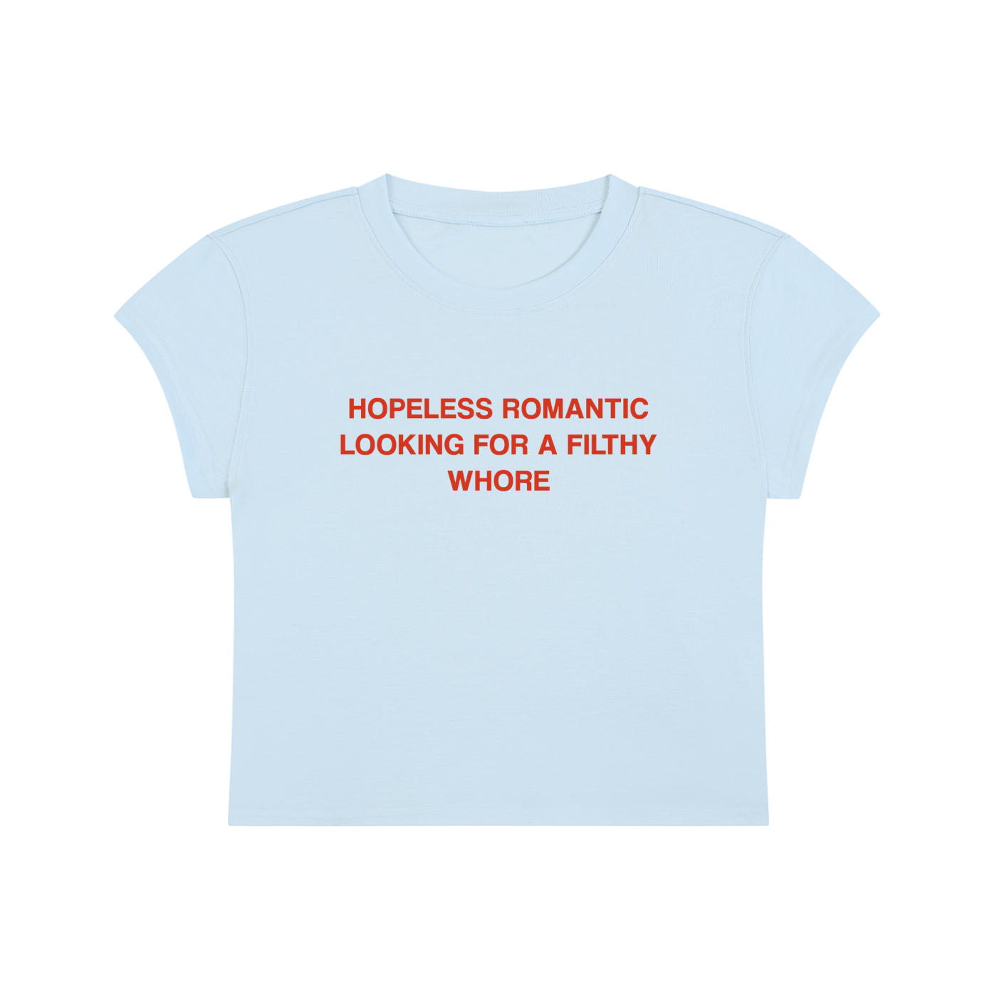 Hopeless Romantic Looking For A Filthy Whore Cropped T-Shirt
