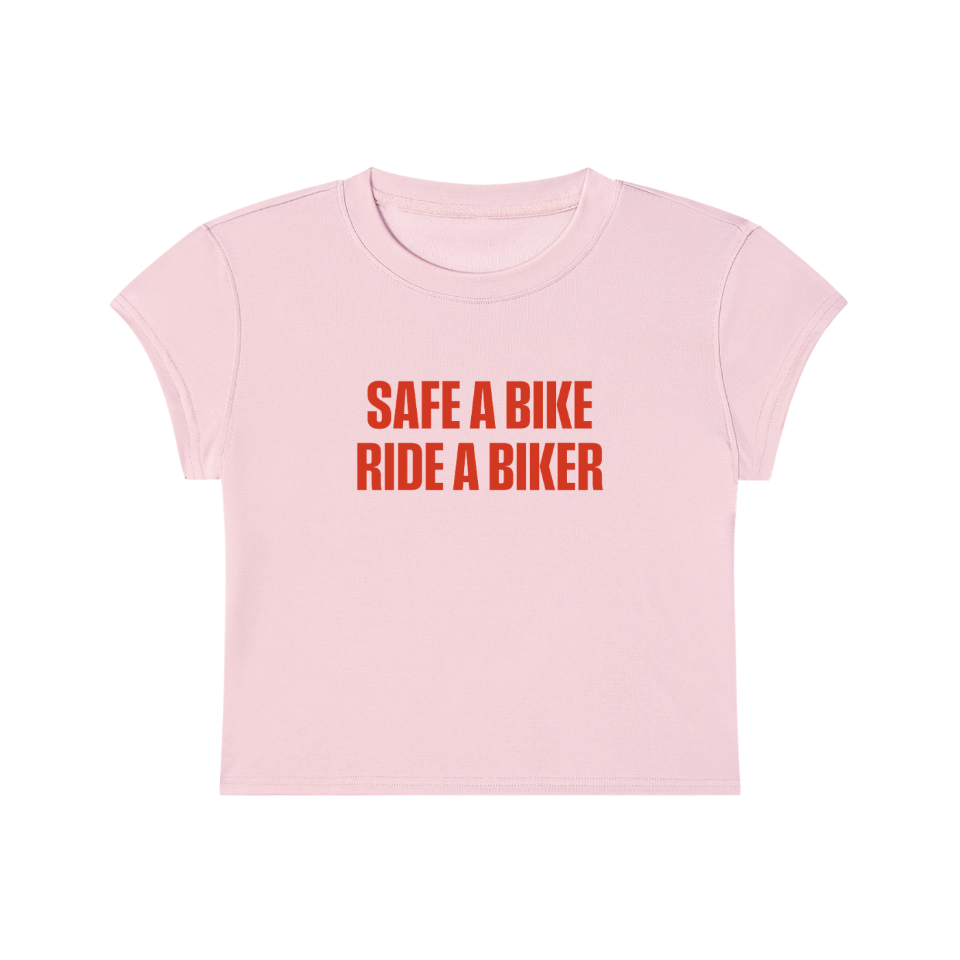 Safe A Bike Ride A Biker Cropped T-Shirt