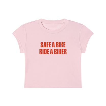 Safe A Bike Ride A Biker Cropped T-Shirt