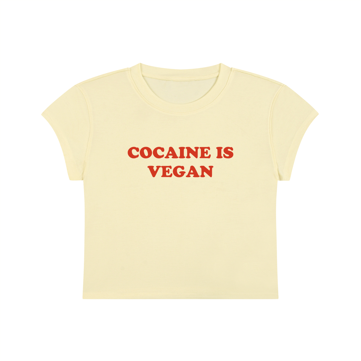 Cocaine Is Vegan Cropped T-Shirt