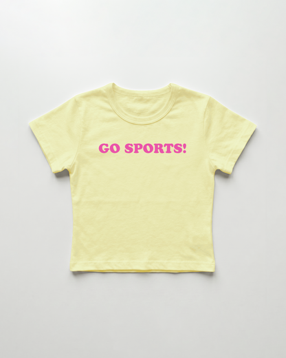 go sports! cropped Baby Tee