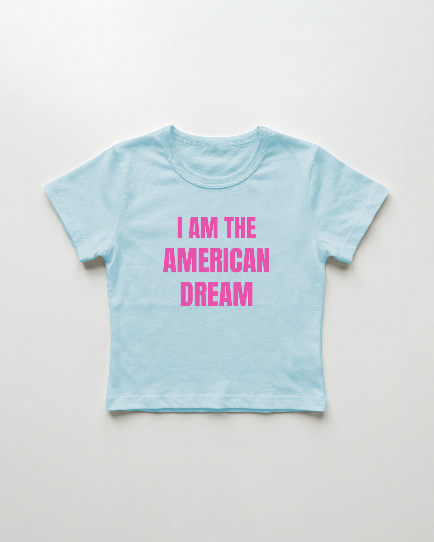 I am the american dream cropped Baby Tee