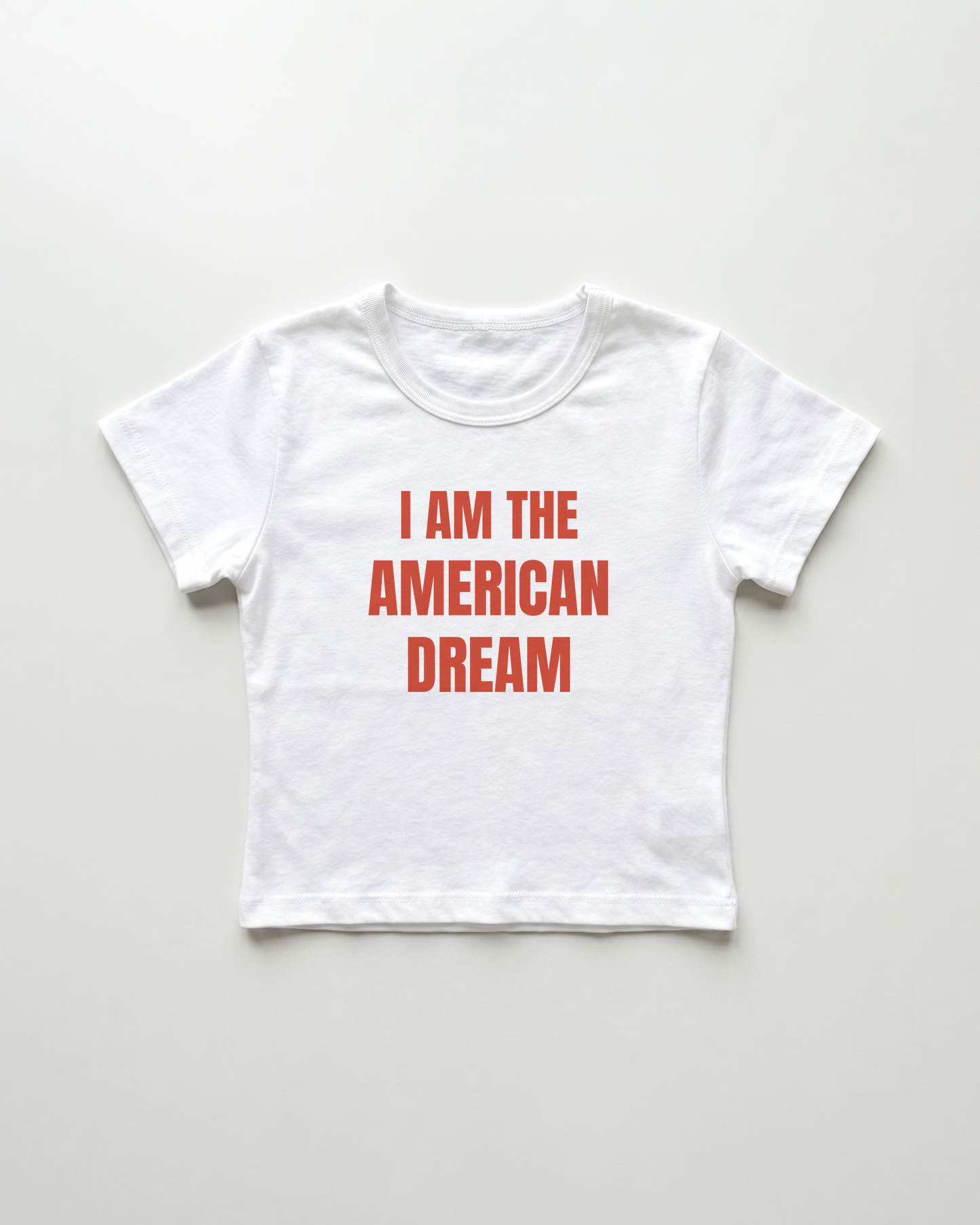 I am the american dream cropped Baby Tee