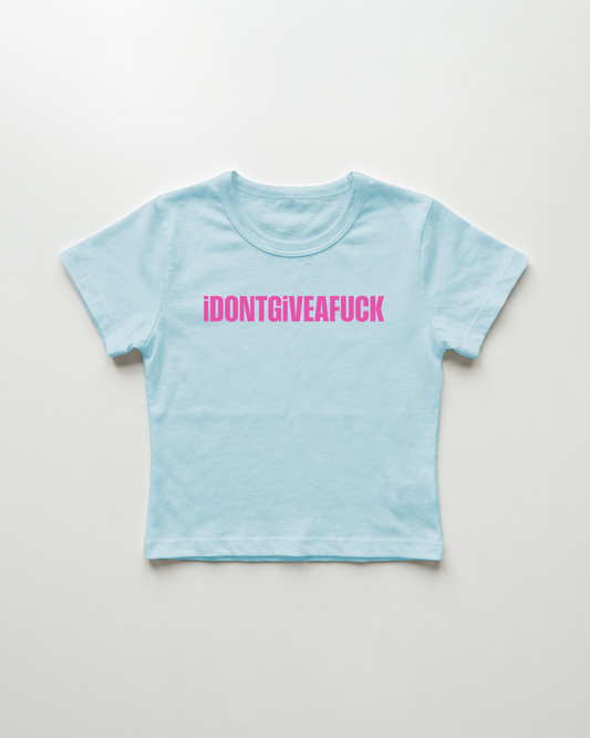 idontgiveafuck cropped Baby Tee