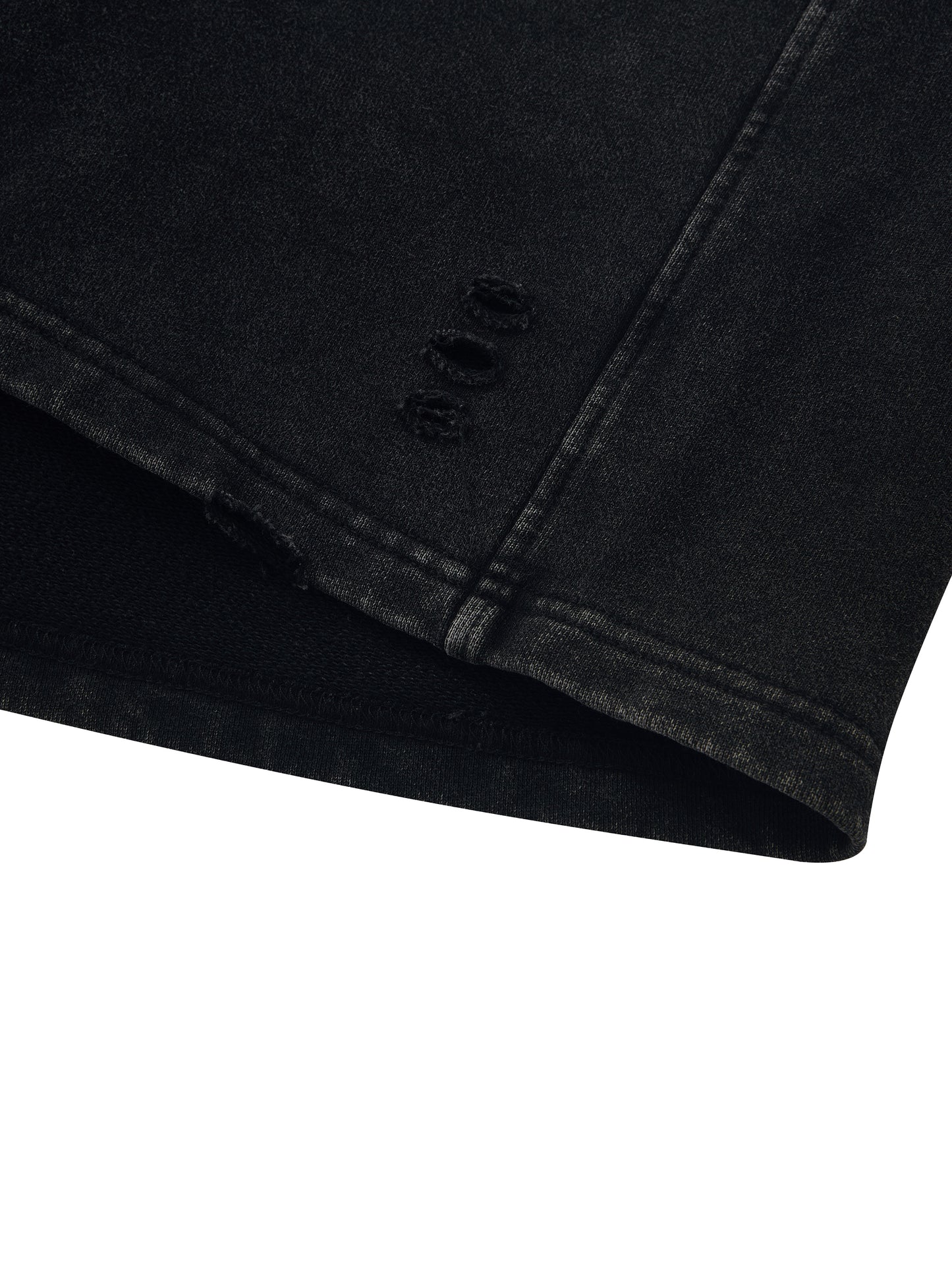 Unisex Vintage Wash Distressed Wide Leg Shorts