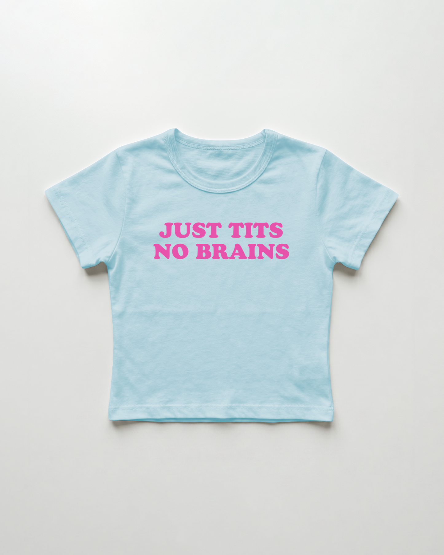 just tits no brains cropped Baby Tee