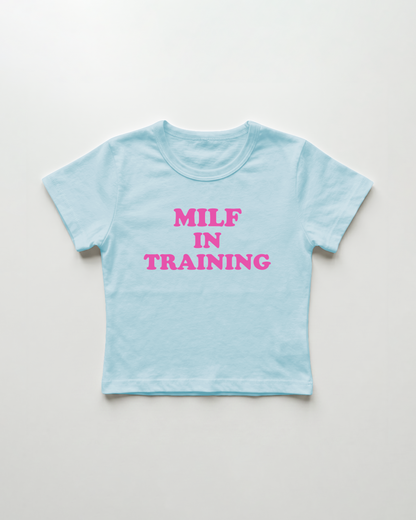 milf in training cropped Baby Tee